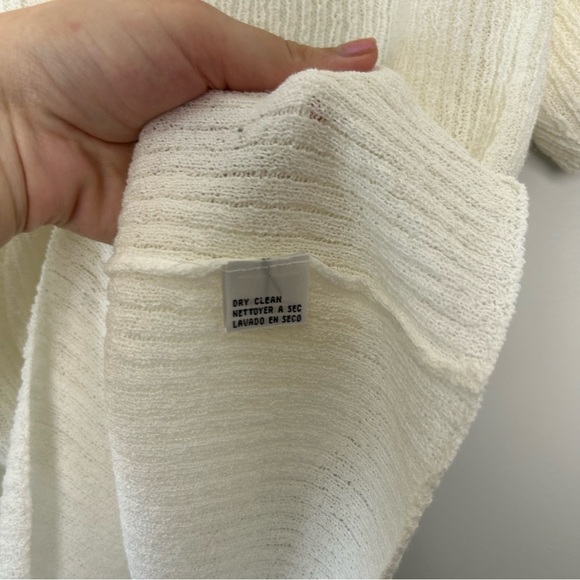 Jones & Co White Vintage Vneck Button Down Textured Tee - Picture 3 of 5